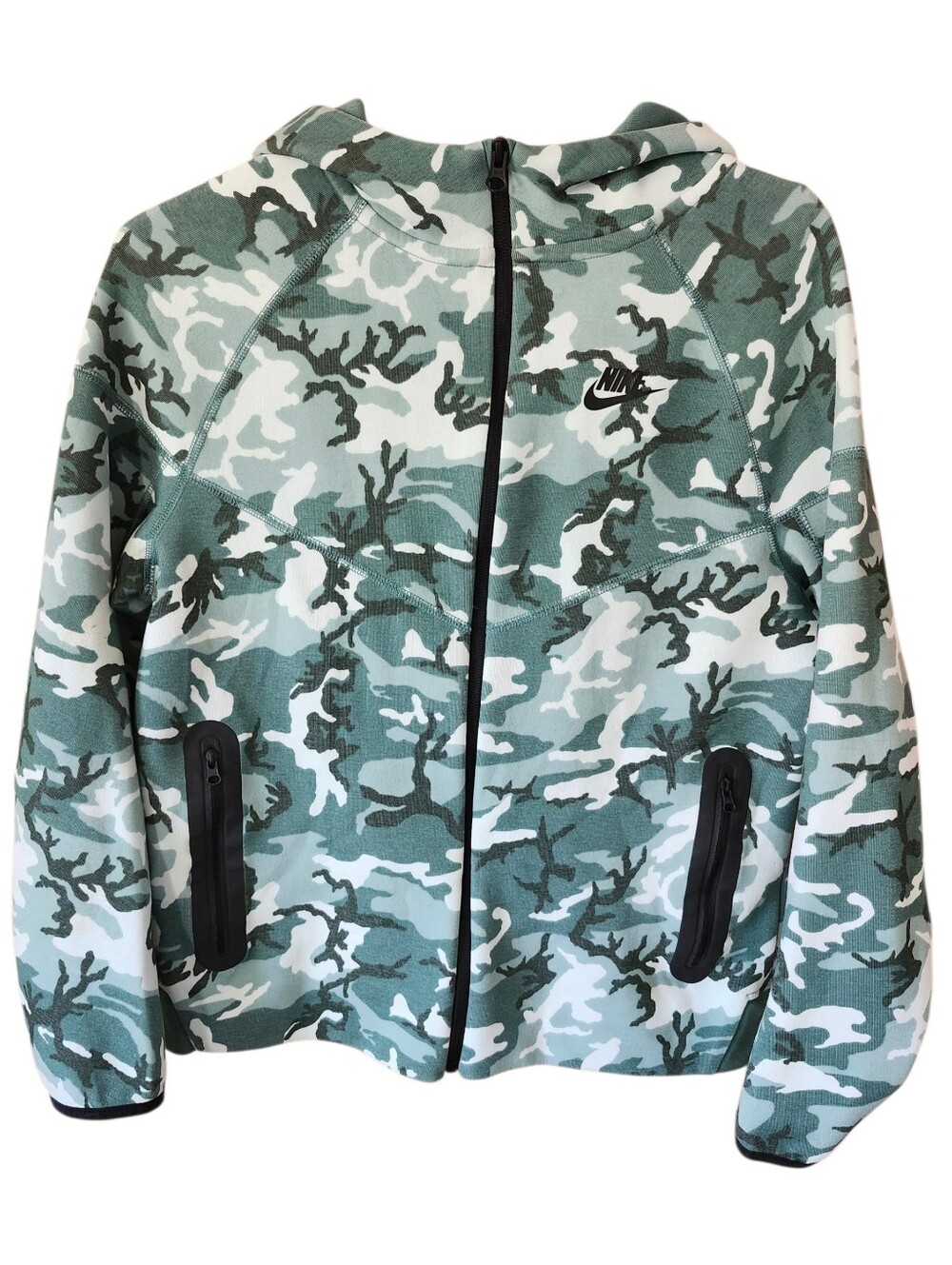Nike Sportswear Green Camo Big Kids Tech Fleece Full-Zip Jacket. Sz. XL